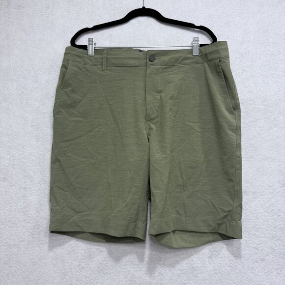 Faherty All Day Shorts Mens 35 Green Performance Stretch Drawstring Golf Casual - Picture 1 of 15